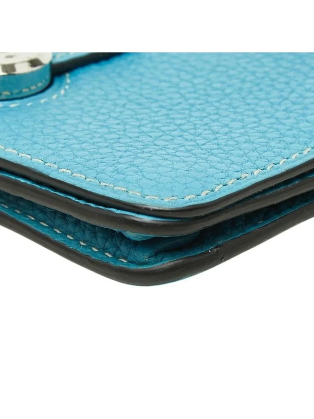 Hermes Dogon Coin Purse Blue Togo